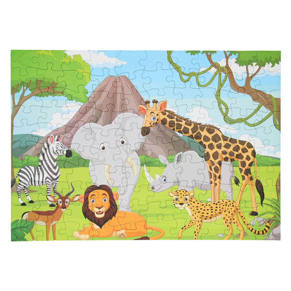 Puzzle podłogowe dzikie zwierzęta, 100 szt.
