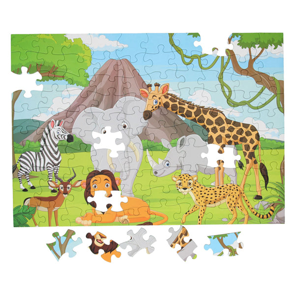 Puzzle podłogowe dzikie zwierzęta, 100 szt.