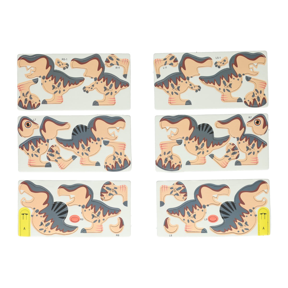 Puzzle 3D do samodzielnego wykonania - dinozaur