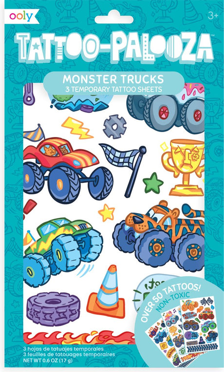 Ooly - tatuaż palooza - tatuaże tymczasowe - monster trucki