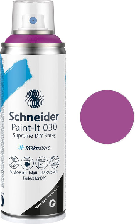 Schneider Stationery Schneider farba w sprayu - paint-it 030 - farba w sprayu do samodzielnego montażu - farba akrylowa - 200ml - fioletowy - s-ml03050143