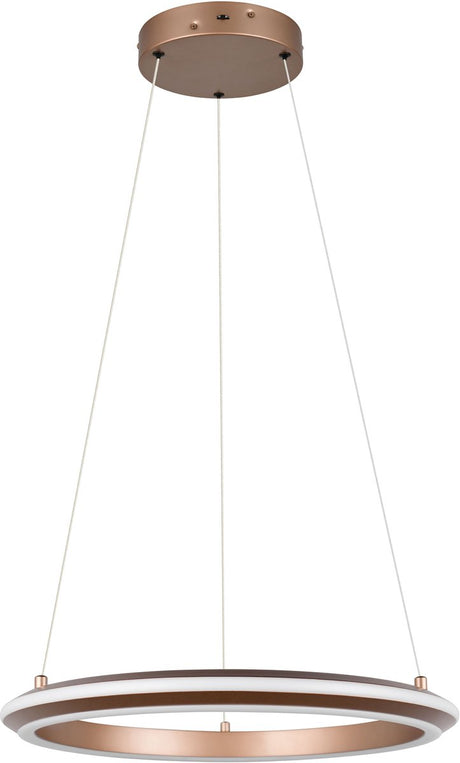 Trio amador - lampa wisząca - mokka - w komplecie. 1x SMD 34 W - możliwość ściemniania za pomocą przełącznika - montaż sufitowy - regulacja wysokości - przełącznik dip