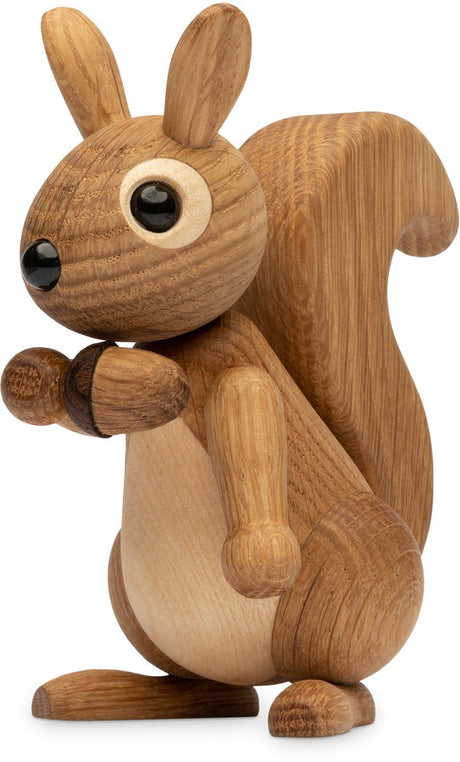 Spring copenhagen wooden figure animal squirrel hazel 110g h11.5w6.5xl10.5cm (made in vietnam) speelgoedfiguur kinderen en volwassenen