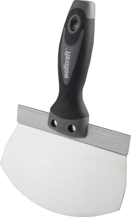 Wolfcraft - kielnia okrągła - szpatułka wannowa ze stali nierdzewnej - wiadro z zaprawą szpatułka do sztukaterii - 4034000