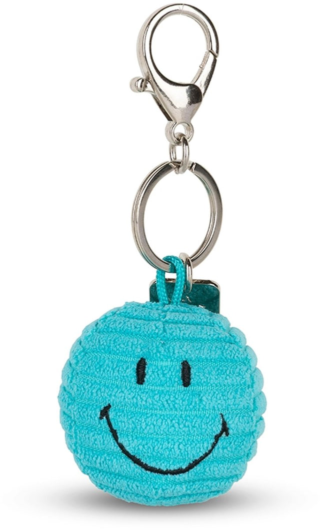 Bon ton toys smiley® - sleutelhanger corduroy teal - 4.5 cm