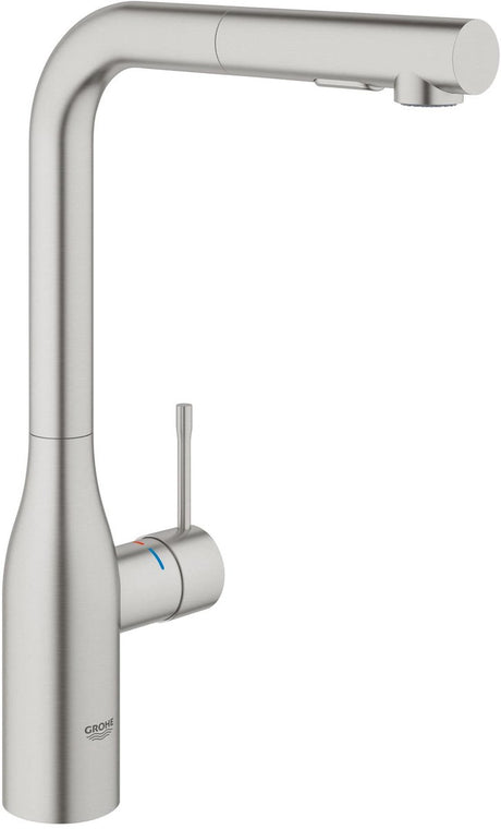 Grohe Essence nowy kran kuchenny - wyciągana główka prysznicowa - stal nierdzewna - 30270dc0
