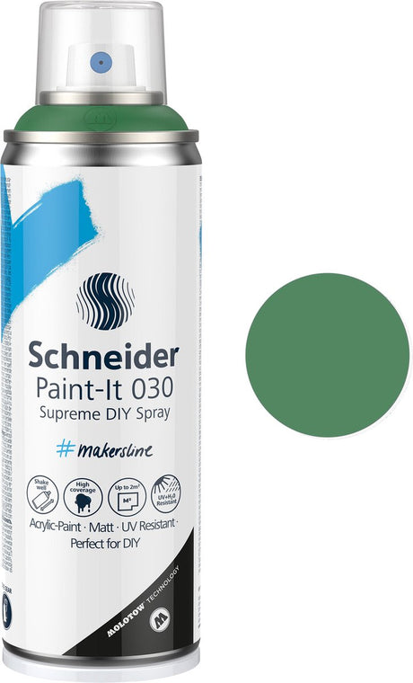 Schneider artykuły papiernicze schneider spray can paint - paint-it 030 - farba w sprayu do samodzielnego montażu - farba akrylowa - 200ml - zieleń mchu - s-ml03050045