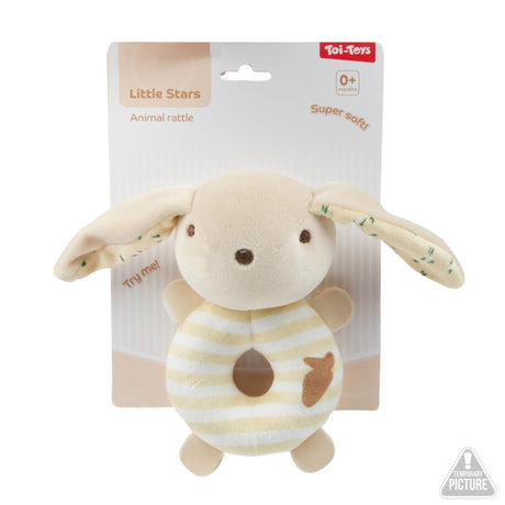 Toi-zabawki Little Stars Baby Animal grzechotka -miękka- 3ass