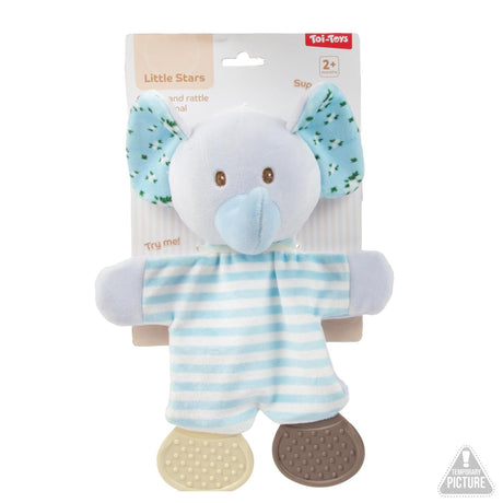 Toi-zabawki Little Stars Baby marszczona ściereczka + gryzak -miękka- 3ass