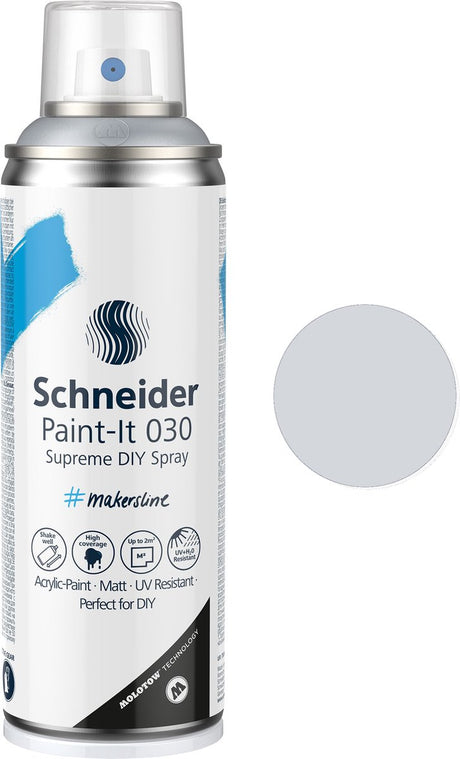 Schneider Stationery Schneider farba w sprayu - paint-it 030 - farba w sprayu do samodzielnego montażu - farba akrylowa - 200ml - srebrny metalik - s-ml03051007