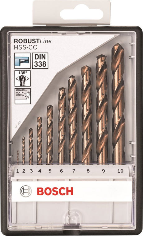 Zestaw Bosch solidline hss-co 1-10mm (10)