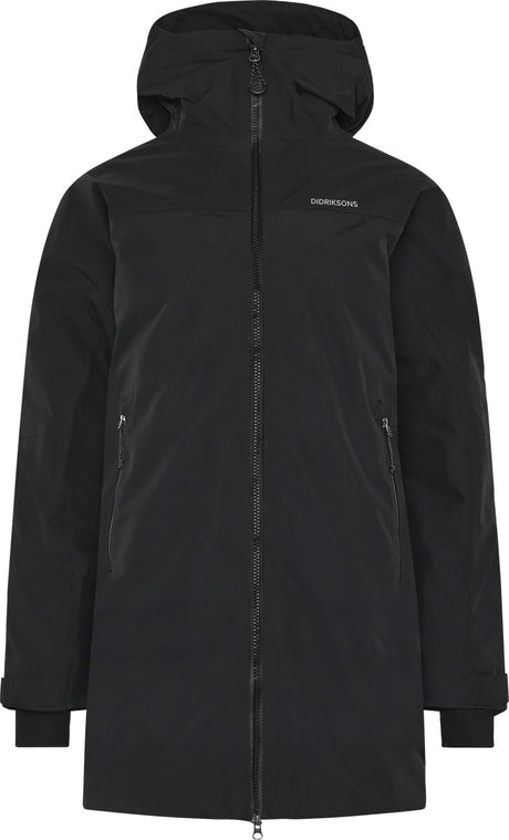 Damska kurtka outdoorowa typu parka Didriksons merket wns - czarna