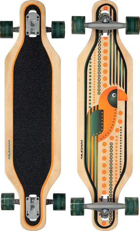 Nijdam longboard drop-through 36 - echo coco - drewno - czarny pomarańczowy