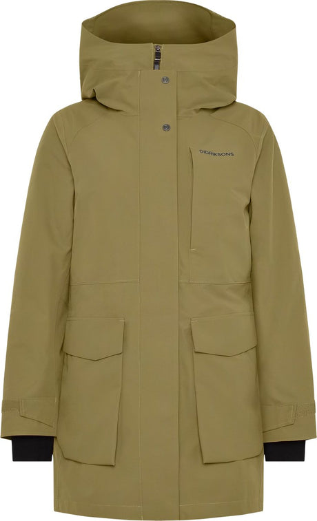Damska kurtka outdoorowa typu parka Didriksons Harriet wns w kolorze oliwkowym