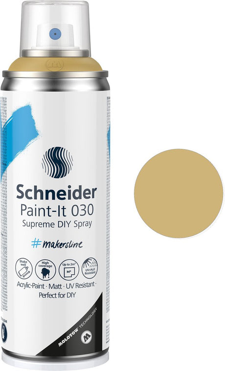 Schneider Stationery Schneider farba w sprayu - paint-it 030 - farba w sprayu do samodzielnego montażu - farba akrylowa - 200ml - złoty - s-ml03050066