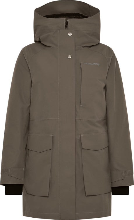 Didriksons harriet wns parka dames outdoorjas - mocha brown 36