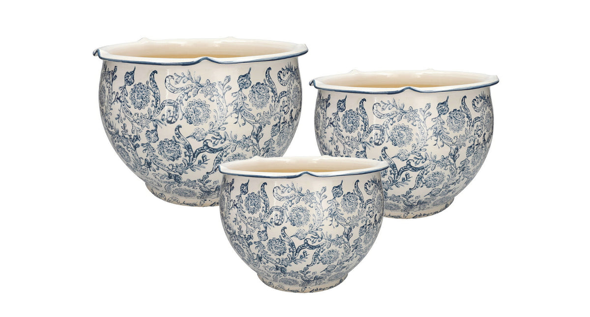 Set 3 pot penelope d41xh29 light blue
