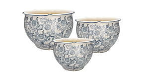 Set 3 pot penelope d41xh29 light blue