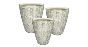 Set 3 pot daphne d42xh53 light green