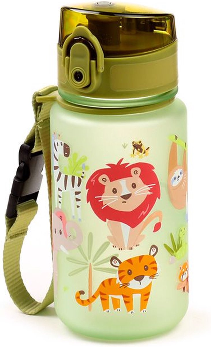 Butelka do picia Puckator dziecko - soniverse - dzikie zwierzęta - pop top - ecozen - 17x6,5x6,5cm - 350ml