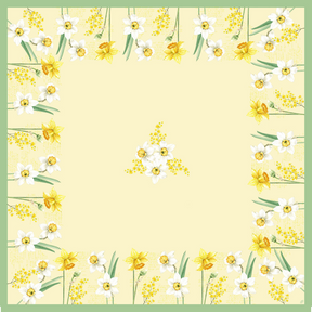 Duni napperon spring daffodil 84x84cm