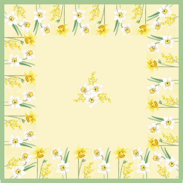 Duni napperon spring daffodil 84x84cm