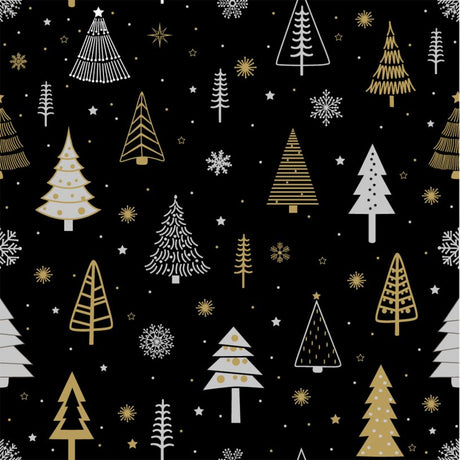 Duni servetten glittery trees 3-laags 33x33