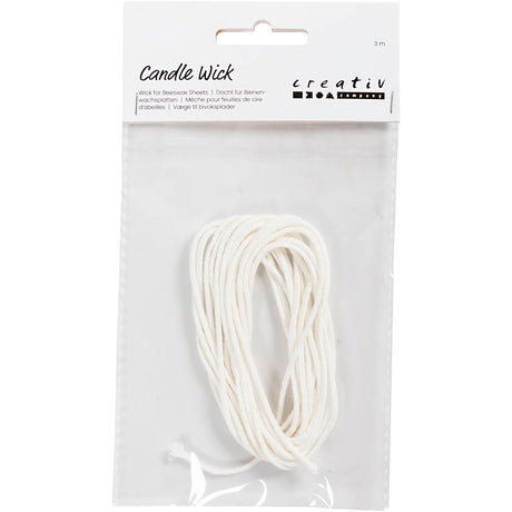 Creativ Company Flat Wick dla Candles of Beeswas (2-3 mm), 3M