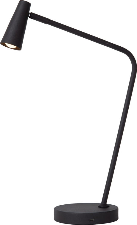 Lucide Stirling - ładowalna lampa biurkowa - akumulator - led 3 stepdim - 1x3w 2700k - czarny