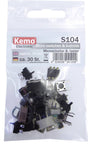 Asortyment mikroprzełączników Kemo s104 moment 30 części
