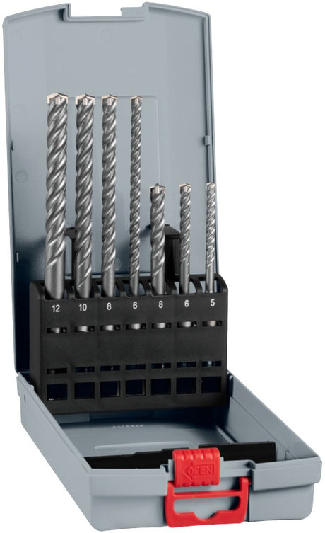 Akcesoria Bosch zestaw wierteł udarowych bosch pro sds plus-5x 5 6 8 6 8 10 12 mm 7-częściowy - 2...