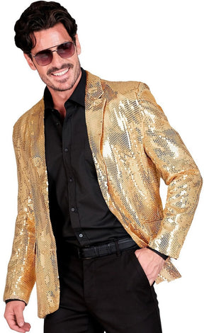 Cekinowa kurtka Widmann w stylu funky showmaster gold man