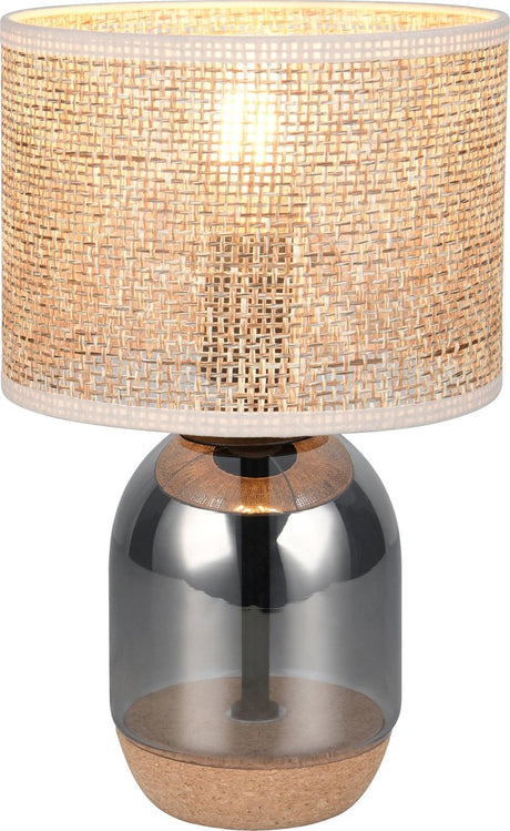 Trio tara - lampa stołowa - chrom parowany - wył. 1x e27 7 szer. - gł.: 20cm - wyłącznik sznurkowy - zielony