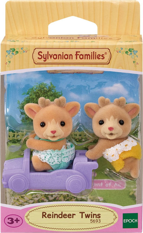 Sylvanian rodziny 5693 aksamitnie miękkie figurki bliźniaczych reniferów