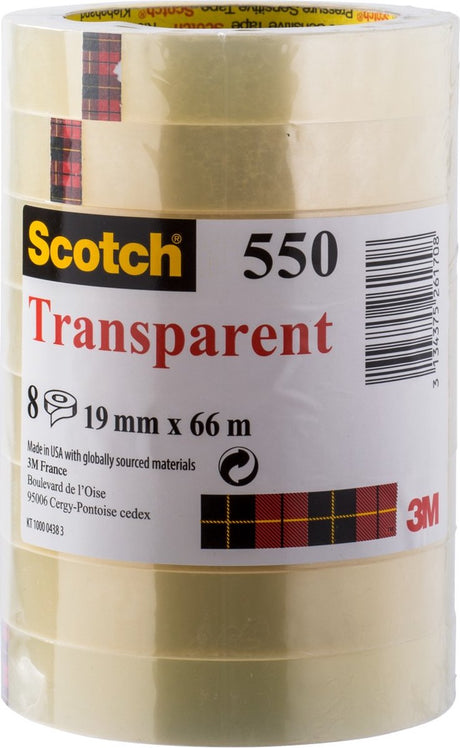 Taśma przezroczysta Scotch ®, wieża, 19 mm x 66 m, opakowanie 8 rolek