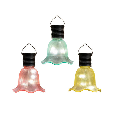 Kolekcja Anny lampa słoneczna kwiat 8x10cm żółto-zielona różowa dioda LED ciepła biała
