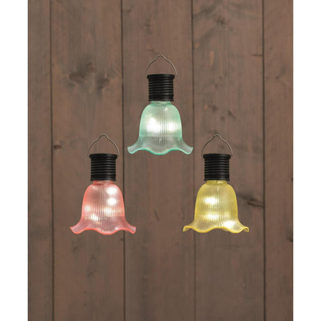 Kolekcja Anny lampa słoneczna kwiat 8x10cm żółto-zielona różowa dioda LED ciepła biała