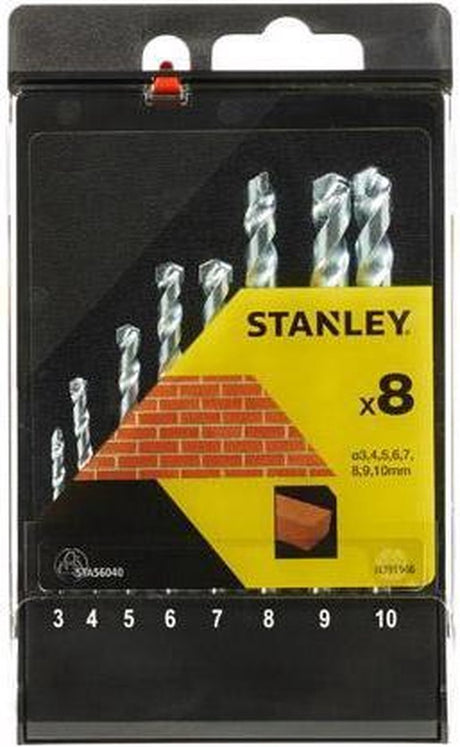 Zestaw wierteł do kamienia Stanley - 8 sztuk