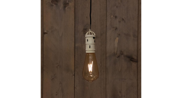 Solar retro lamp oud wit 6x19,5cm