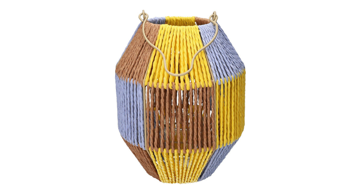 Lantern lucera d20xh24.5cm ochre lilac