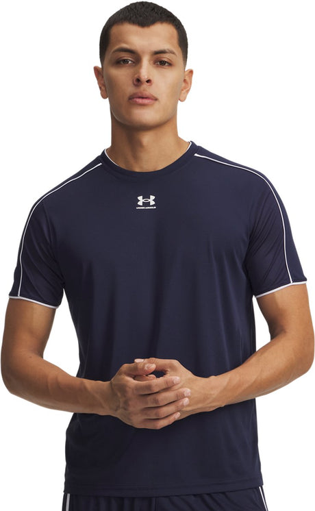 Męska koszulka sportowa Under Armour ua m challenger train ss-blu - granatowy - biały