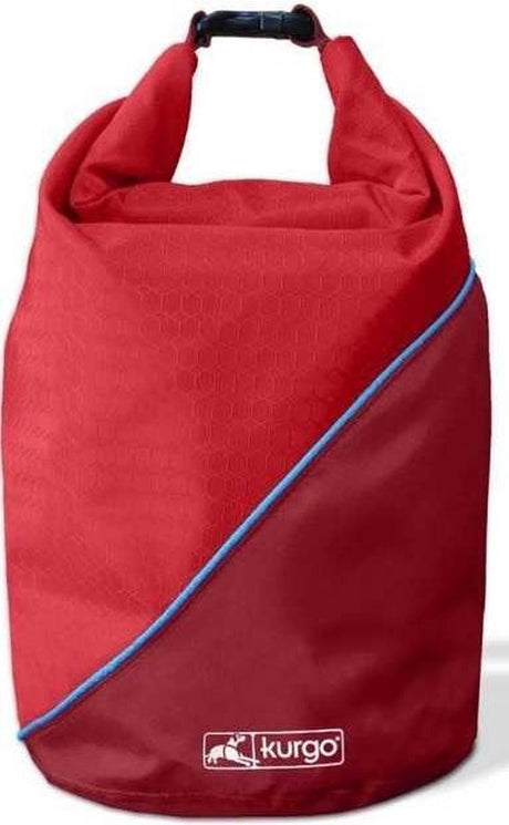 Torba Kurgo na karmę i przekąski dla psów - szczelne i wodoszczelne opakowanie karmy - pojemnik na krokiety - pojemność 2,2 kg - chili red