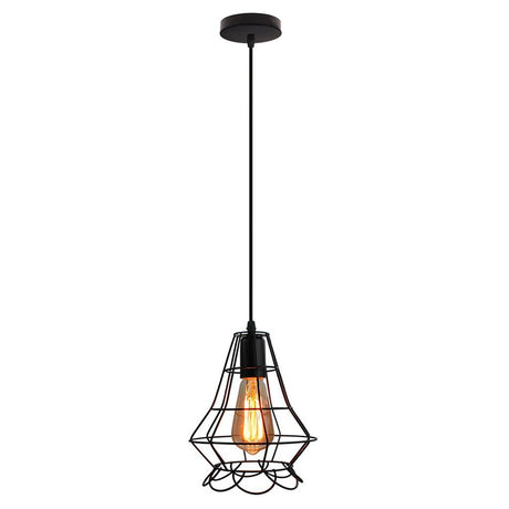 Industrialna lampa wisząca Homestyle pro mk012-b 19x22 cm, czarna, metalowa