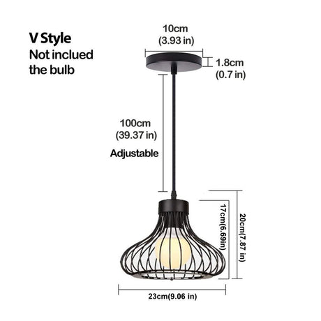 Industrialna lampa wisząca Homestyle pro mk013-b 23x20 cm czarna, metalowa