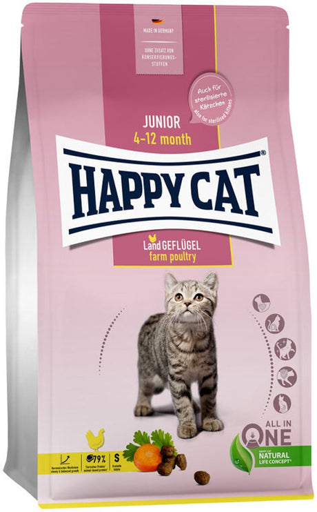 Karma dla kota Happy Cat Junior - drób - 10 kg
