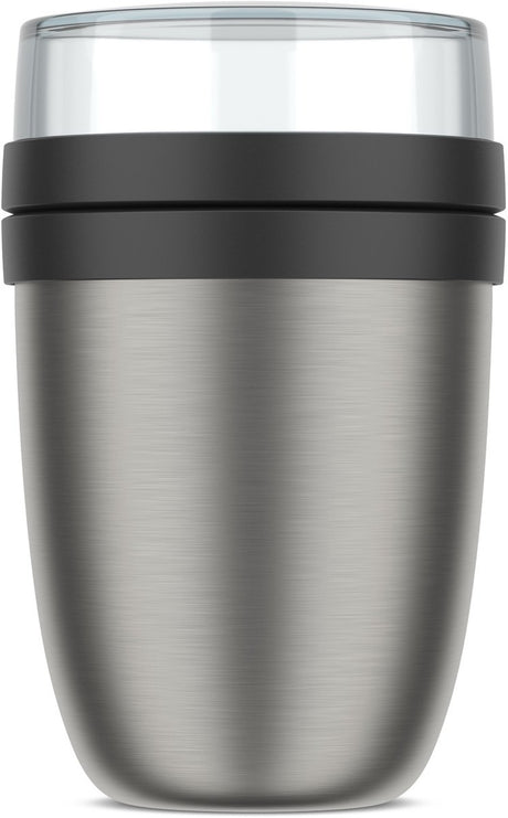 Izolowany pojemnik na lunch Mepal Elipsa - 500 ml - termos na drugie śniadanie - nordycka czerń