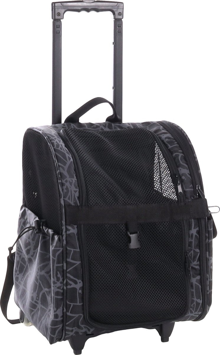 Wózek dla psa Flamingo smart city - czarny - 32 x 29 x 52 cm