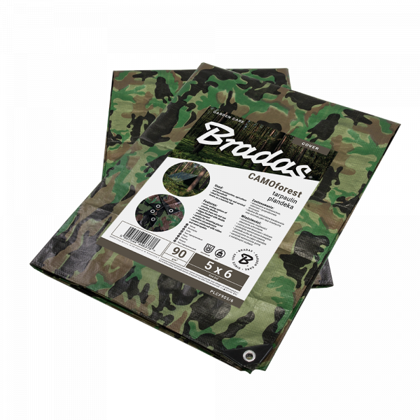 Bradas camouflagezeil 90g 6*12m camofosten