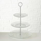 Boltze home etagere relief ze szkła h35cm