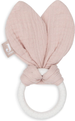 Jollein bijtring siliconen bunny ears - wild rose